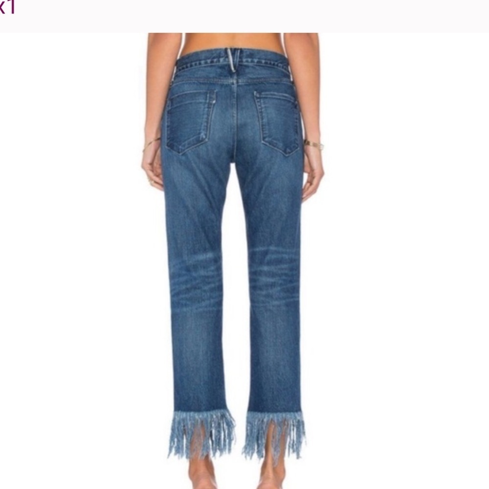 3x1 3x1 Fringe Straight Crop In Lima Jeans Dark Wash Size 26” - Picture 12 of 13